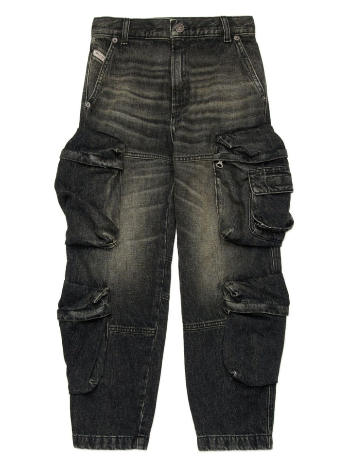 Jeans neri per bambino J02155KXBNE K02 Diesel Kids 