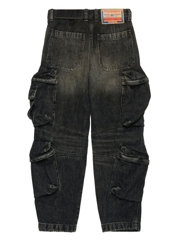 Jeans neri per bambino J02155KXBNE K02 Diesel Kids 