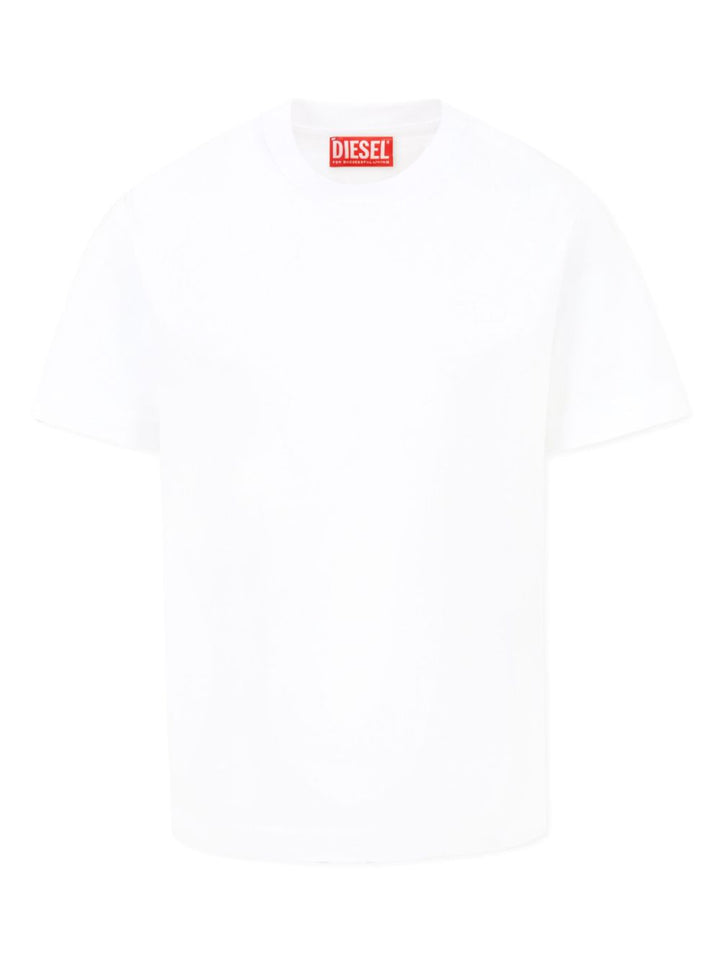 T-shirt bianca per bambino J022760HGAM K100 Diesel Kids 