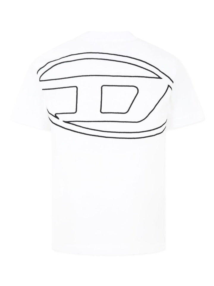 T-shirt bianca per bambino J022760HGAM K100 Diesel Kids 