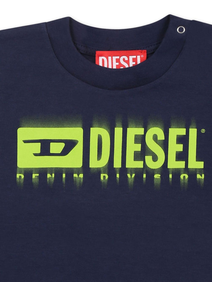 T-shirt blu navy per neonato K0056900YI9 K8AT Diesel Kids 