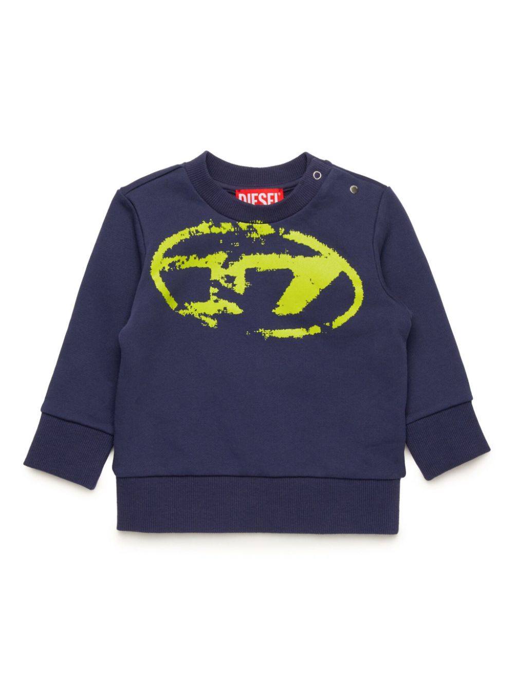 Felpa blu navy per neonato con logo K00631KYAQK K8AT Diesel Kids 
