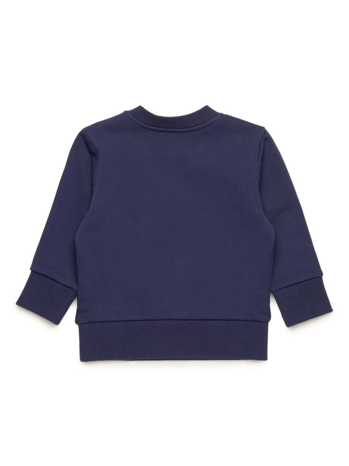 Felpa blu navy per neonato con logo K00631KYAQK K8AT Diesel Kids 