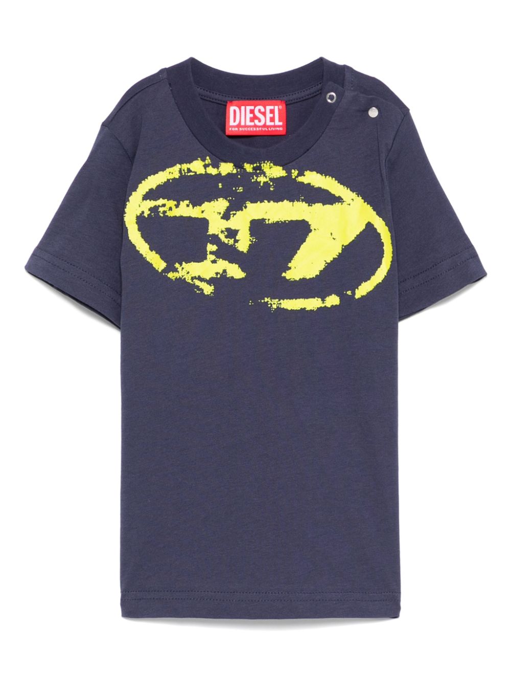 T-shirt blu navy per neonato K00635KYAUN K8AT Diesel Kids 