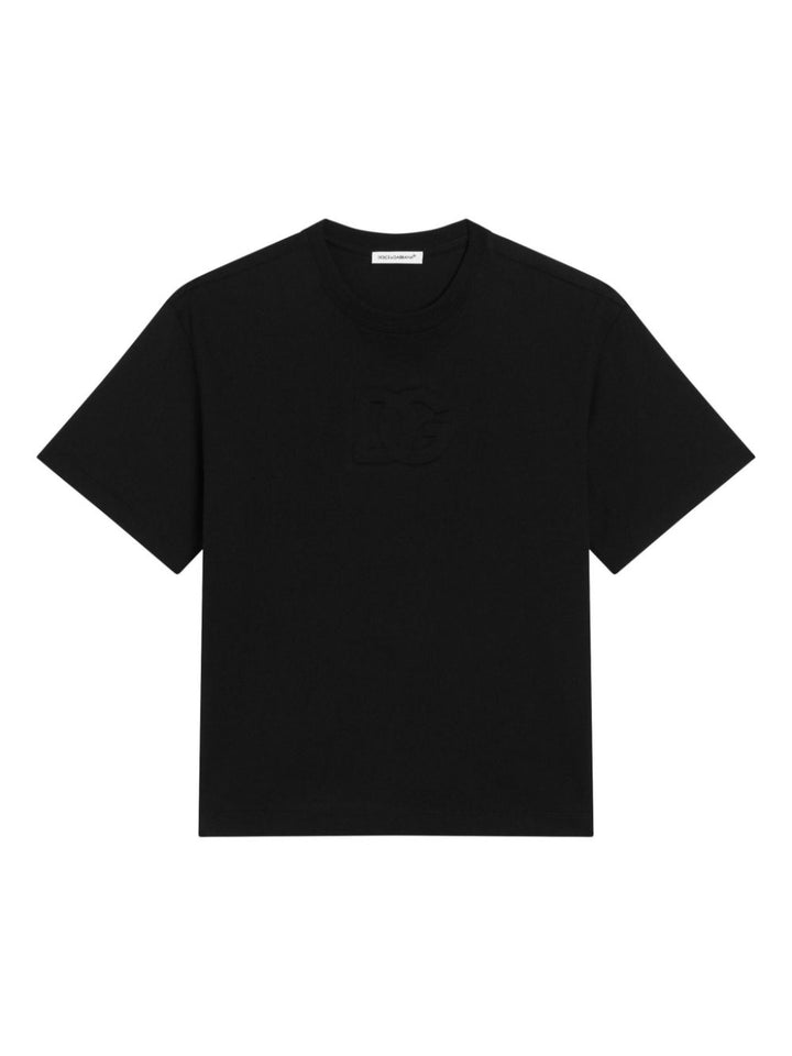 T-shirt nera per bambino L4JTHVG7O5R N0000 Dolce & Gabbana Kids 