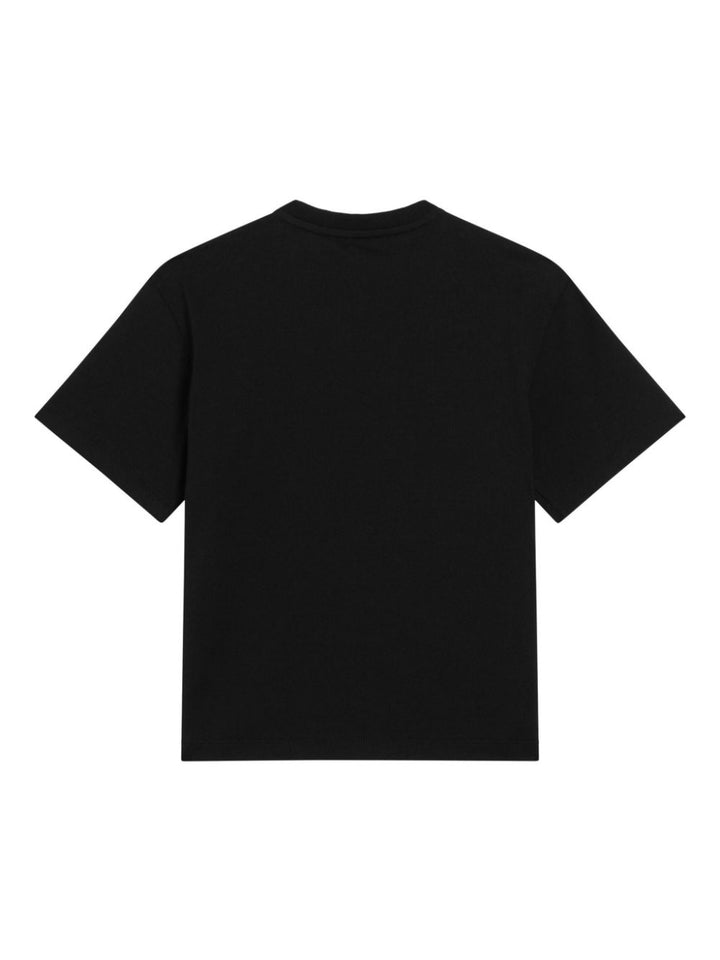 T-shirt nera per bambino L4JTHVG7O5R N0000 Dolce & Gabbana Kids 