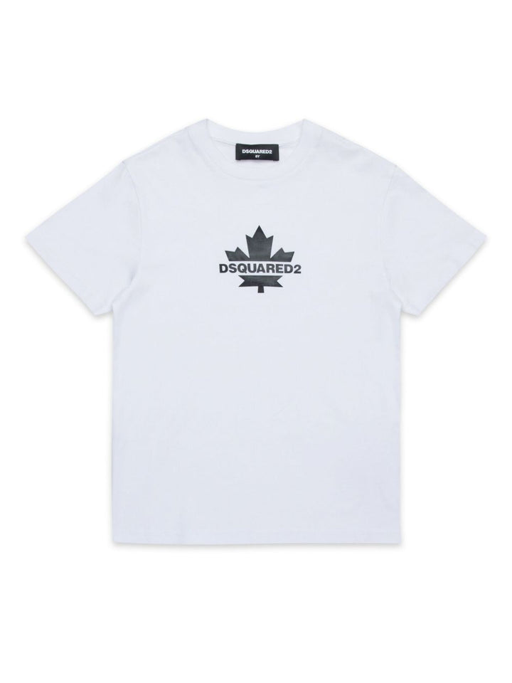 T-shirt bianca per bambino DQ2743D0AC7 DQ100 Dsquared2 Kids 