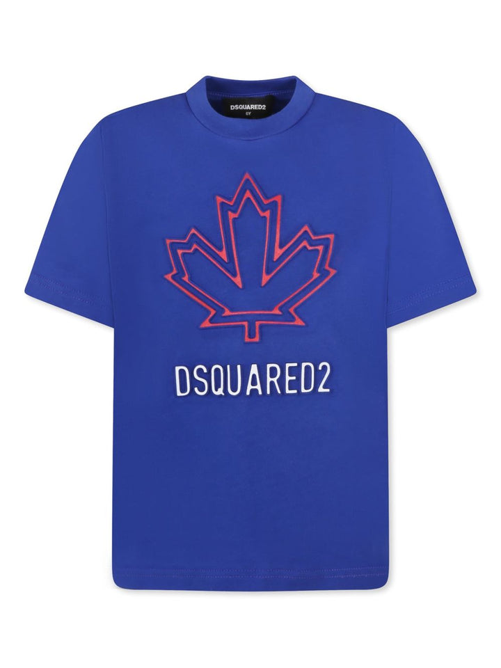 T-shirt blu elettrico per bambino DQ2770D0015 DQ870 Dsquared2 Kids 