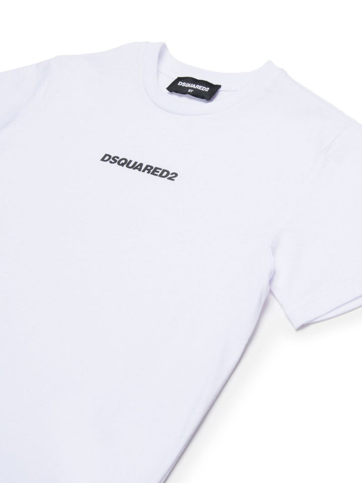 T-shirt bianca per bambino con logo DQ2823D004G DQ100 Dsquared2 Kids 