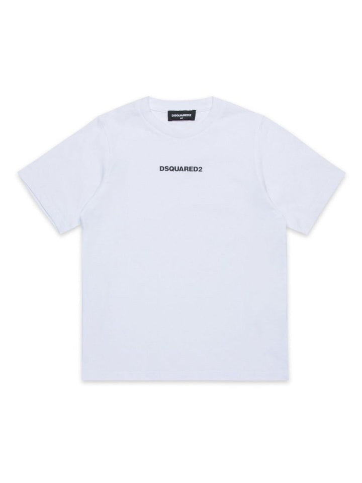T-shirt bianca per bambino con logo DQ2823D004G DQ100 Dsquared2 Kids 