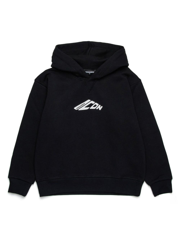 Felpa Icone nera per bambino DQ2940D00ZF DQ900 Dsquared2 Kids 