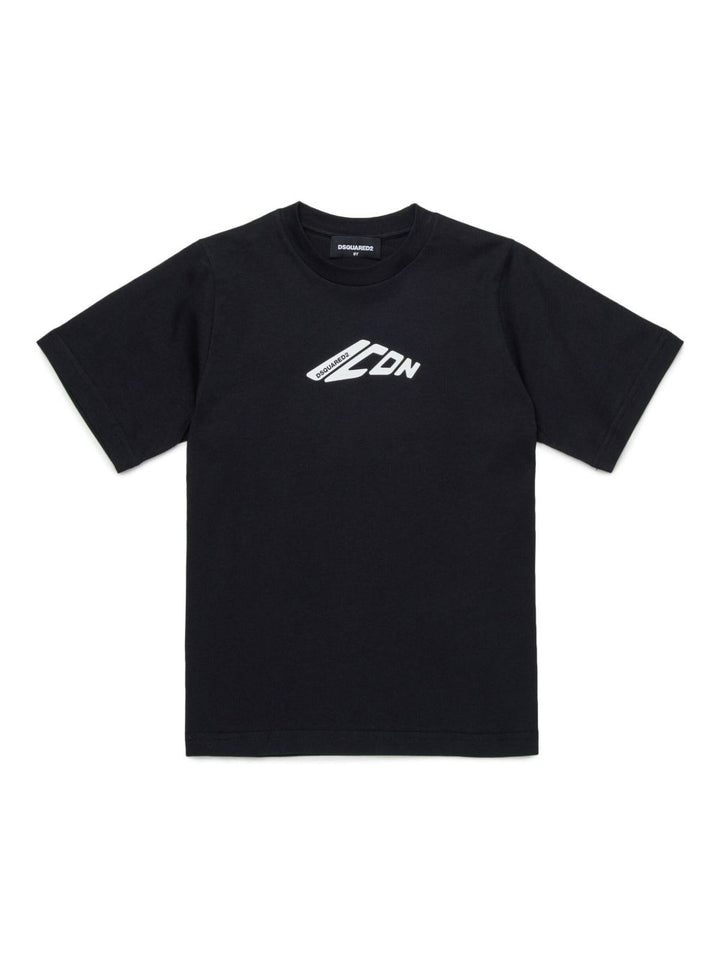 T-shirt nera Icon per bambino DQ2941D00XM DQ900 Dsquared2 Kids 