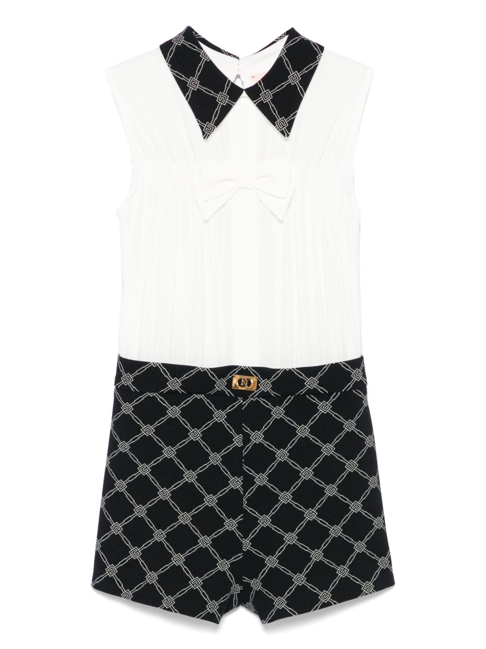 Tuta bianca/nera per bambina EFTA1000GA018 D388 Elisabetta Franchi Kids 