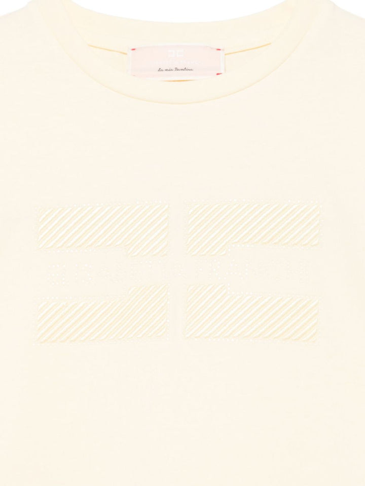 T-shirt giallo chiaro per bambina EFTS2300JE006 2023 Elisabetta Franchi Kids 