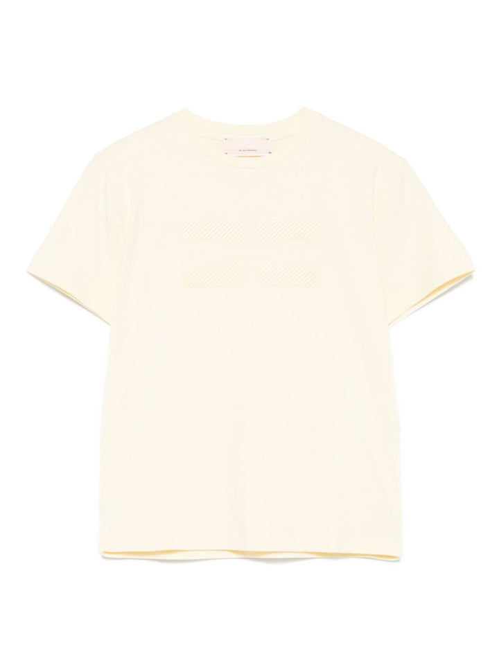 T-shirt giallo chiaro per bambina EFTS2300JE006 2023 Elisabetta Franchi Kids 