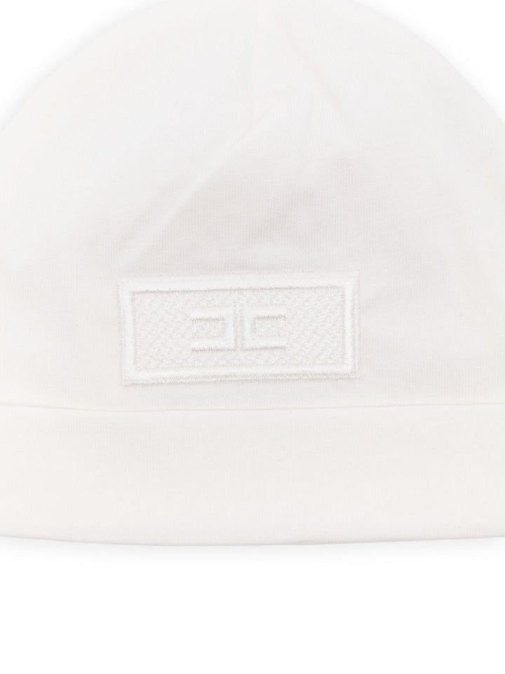 Cappello bianco per neonato ENCP0630JF054 0000 Elisabetta Franchi Kids 