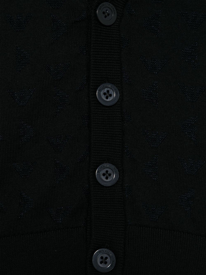 Cardigan blu notte per bambino EB000286AF13935 UB118 Emporio Armani Kids 