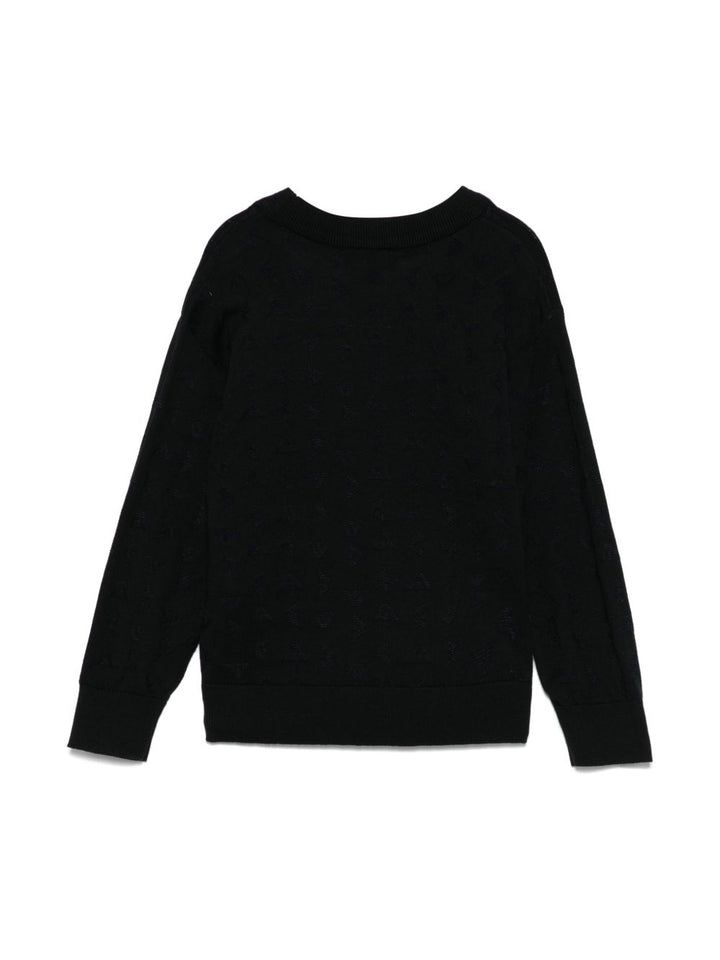 Cardigan blu notte per bambino EB000286AF13935 UB118 Emporio Armani Kids 