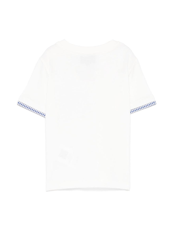 T-shirt bianca per neonato FW8521J0004 101 Fay Kids 