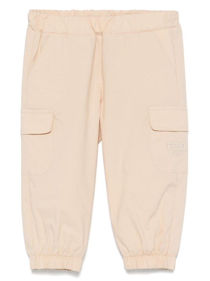 Pantalone beige chiaro per neonato BMF237A31W F1P2N Fendi Kids 