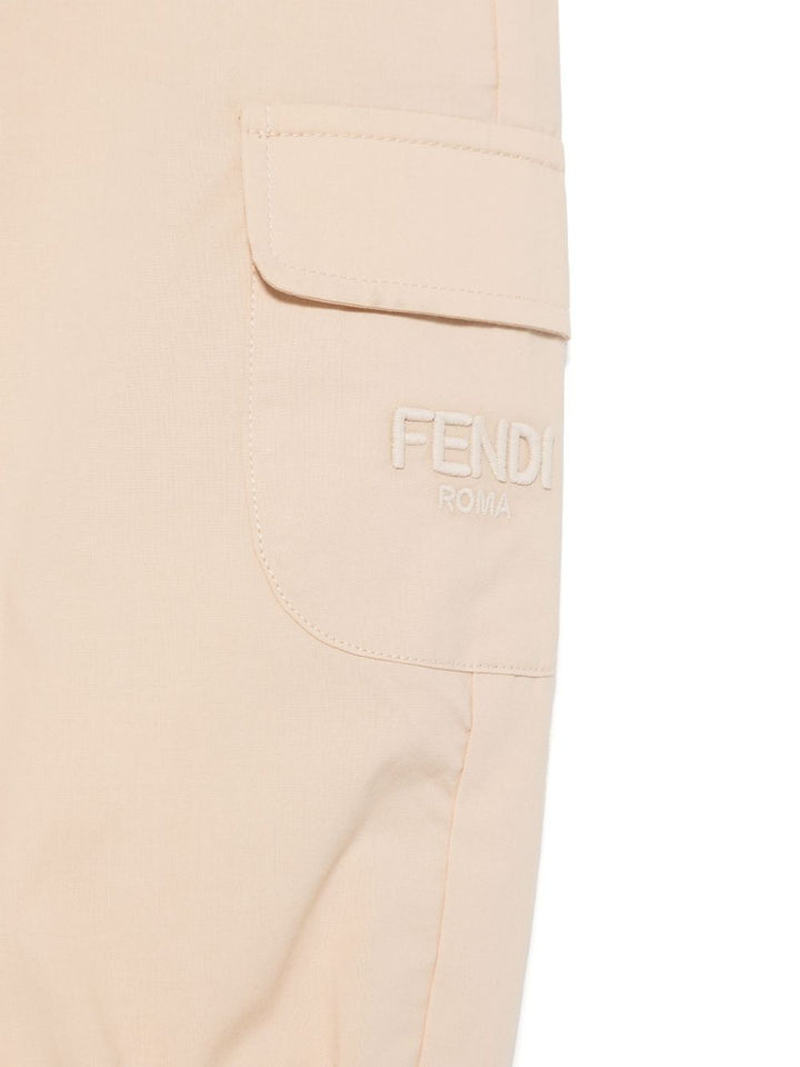 Pantalone beige chiaro per neonato BMF237A31W F1P2N Fendi Kids 