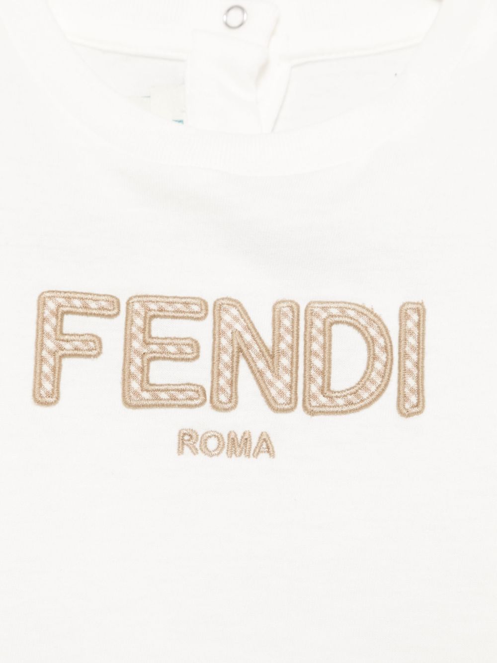 T-shirt bianca per neonato BMI2557AJ F1P2N Fendi Kids 