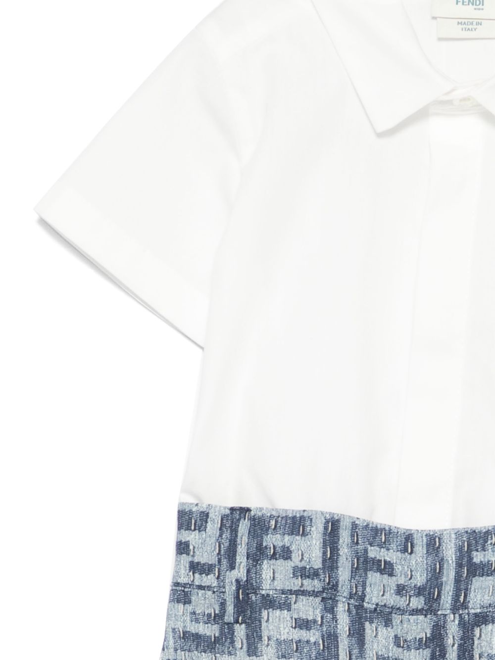 Tutina bianca/azzurra per neonato BML155AUK2 F1I11 Fendi Kids 