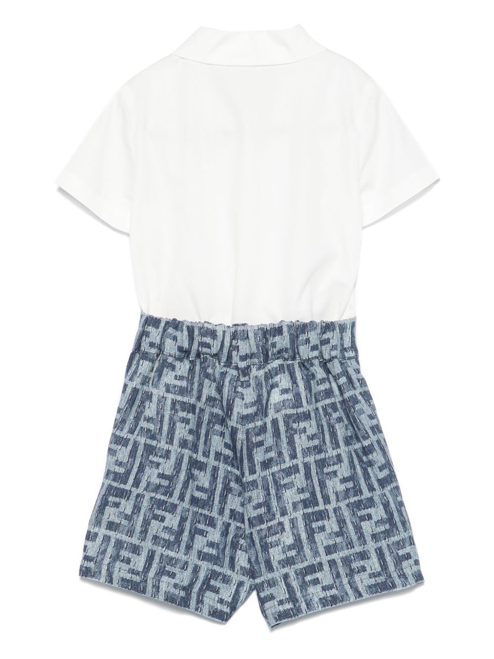 Tutina bianca/azzurra per neonato BML155AUK2 F1I11 Fendi Kids 