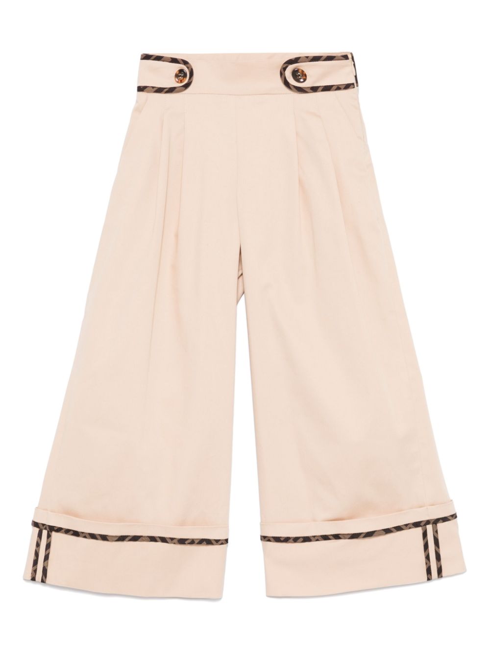 Pantalone beige sabbia per bambina JFF350ADEH F1P2P Fendi Kids 