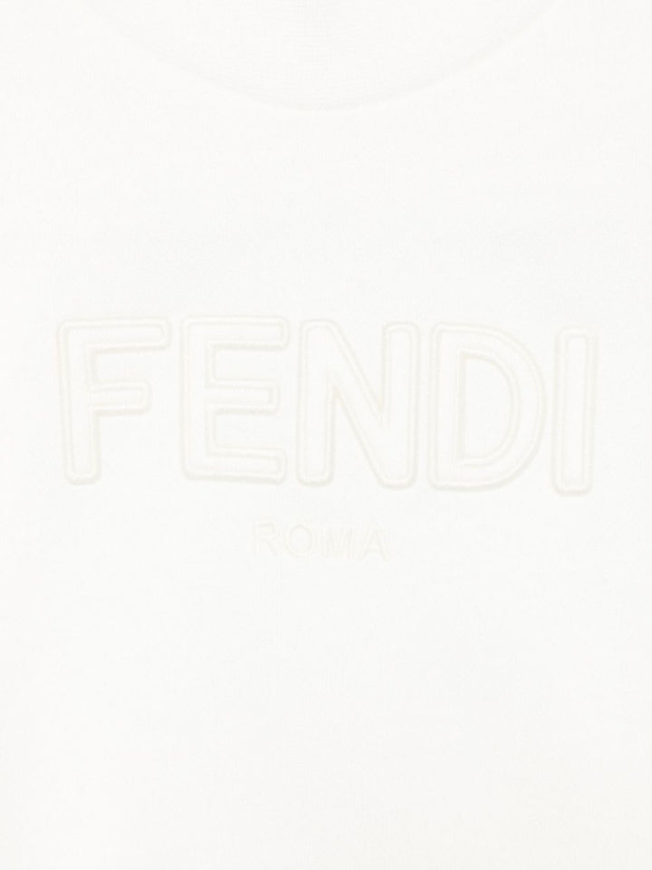 Felpa bianca per bambina JFH1545V0 F0TU9 Fendi Kids 
