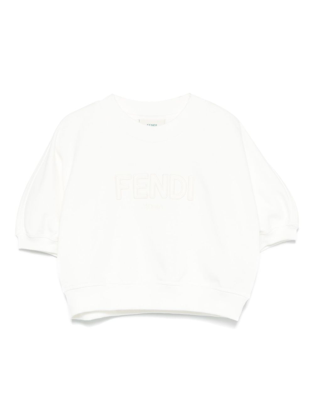 Felpa bianca per bambina JFH1545V0 F0TU9 Fendi Kids 