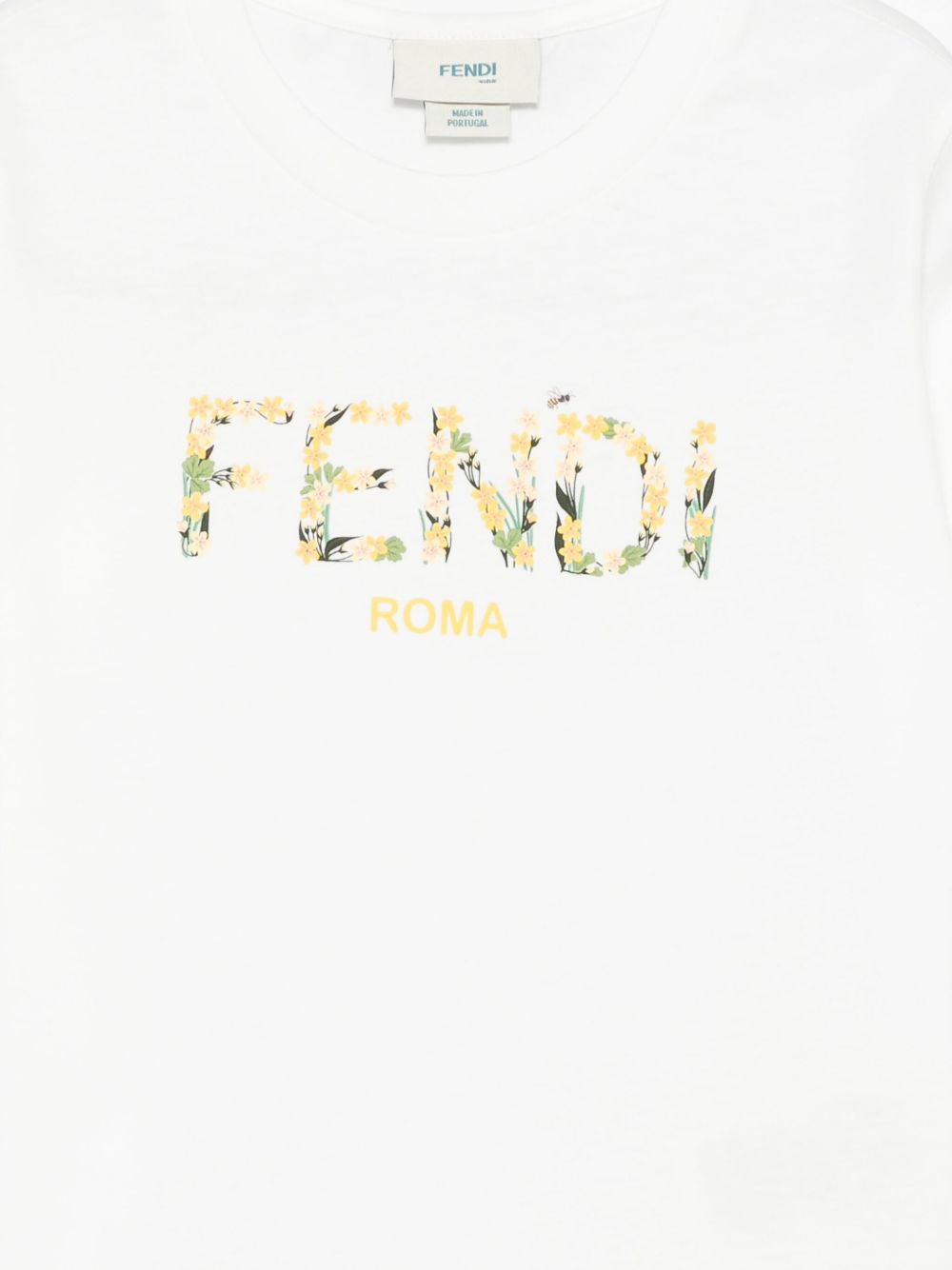 T-shirt bianca per bambino JFI3757AJ F1SP9 Fendi Kids 