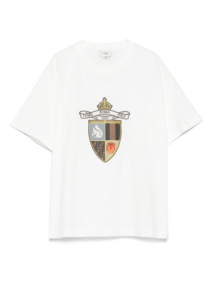 T-shirt bianca per bambino JMI4817AJ F0TU9 Fendi Kids 
