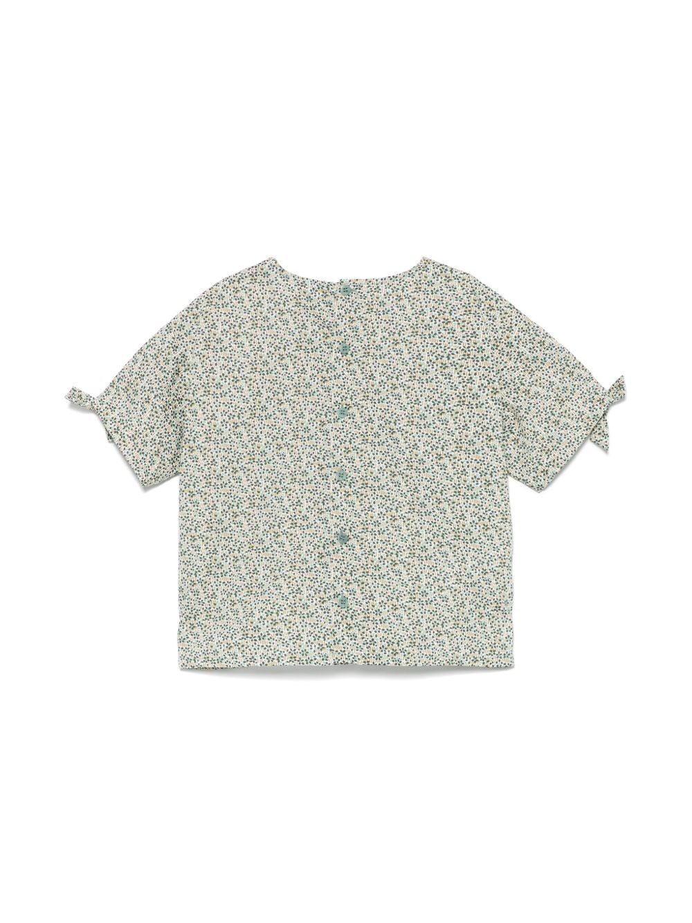 Top verde per bambina P25CC106C4139 577 Il Gufo 