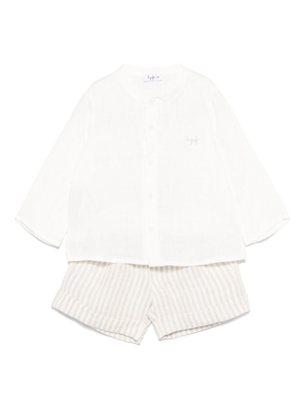 Completo bianco/beige per bambino P25DP457L1018 140 Il Gufo 
