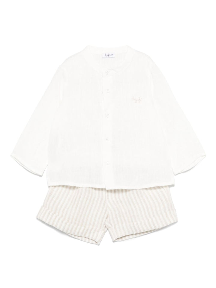 Completo bianco/beige per bambino P25DP457L1018 140 Il Gufo 