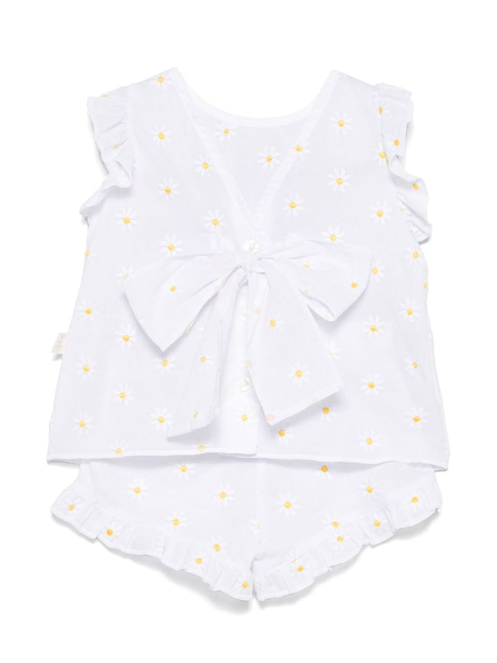Completo bianco per neonata P25DP520C5053 010 Il Gufo 