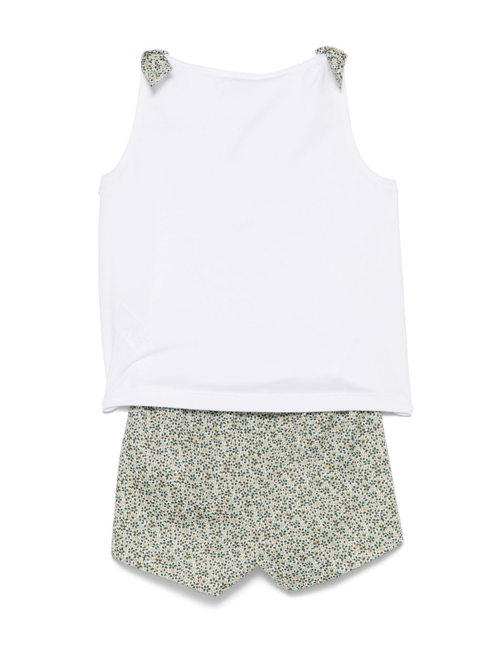 Completo bianco/verde per bambina P25DP528MF032 0157 Il Gufo 