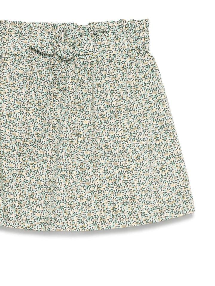 Gonna verde per bambina P25GN232C4139 577 Il Gufo 