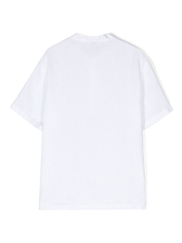 T-shirt bianca per bambino P25PC076L6006 010 Il Gufo 