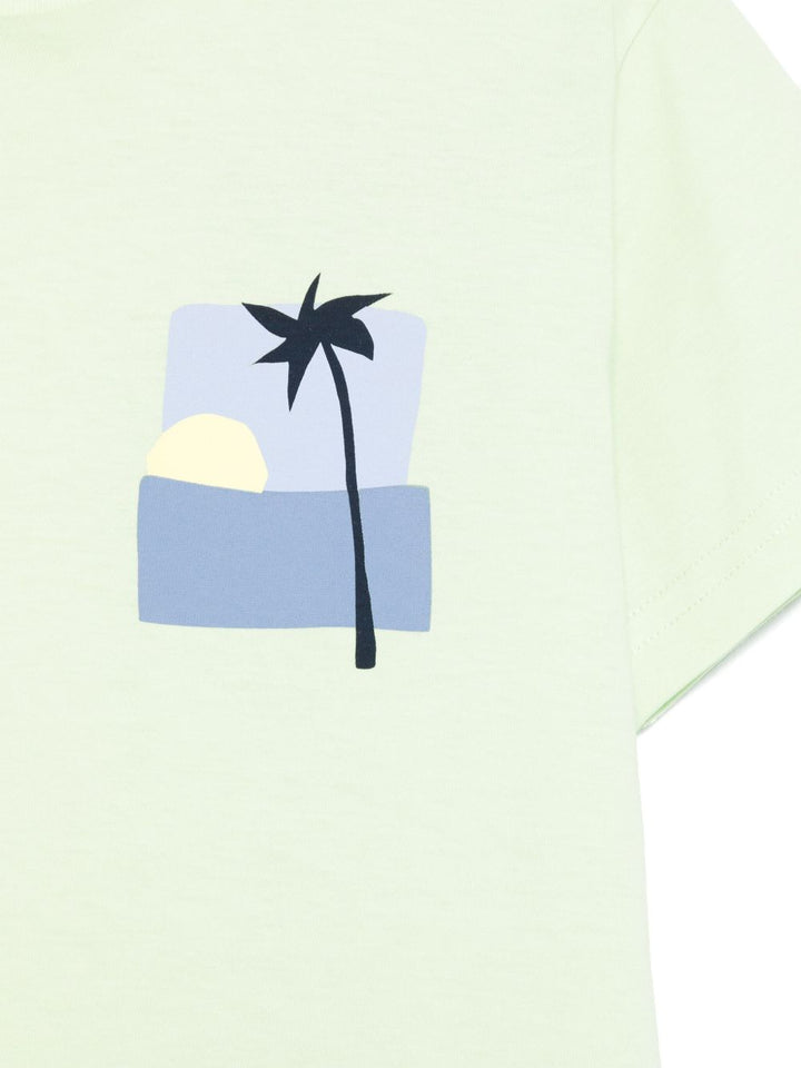 T-shirt verde chiaro per bambino P25TS468MF001 5249 Il Gufo 