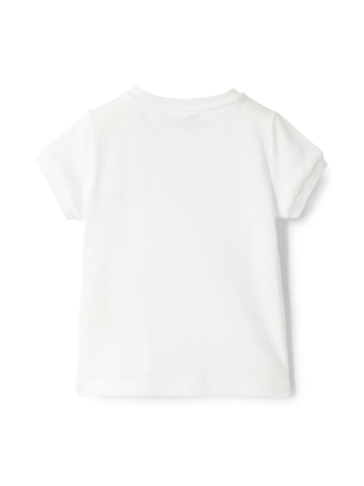 T-shirt bianca per bambina P25TS471MF001 0157 Il Gufo 