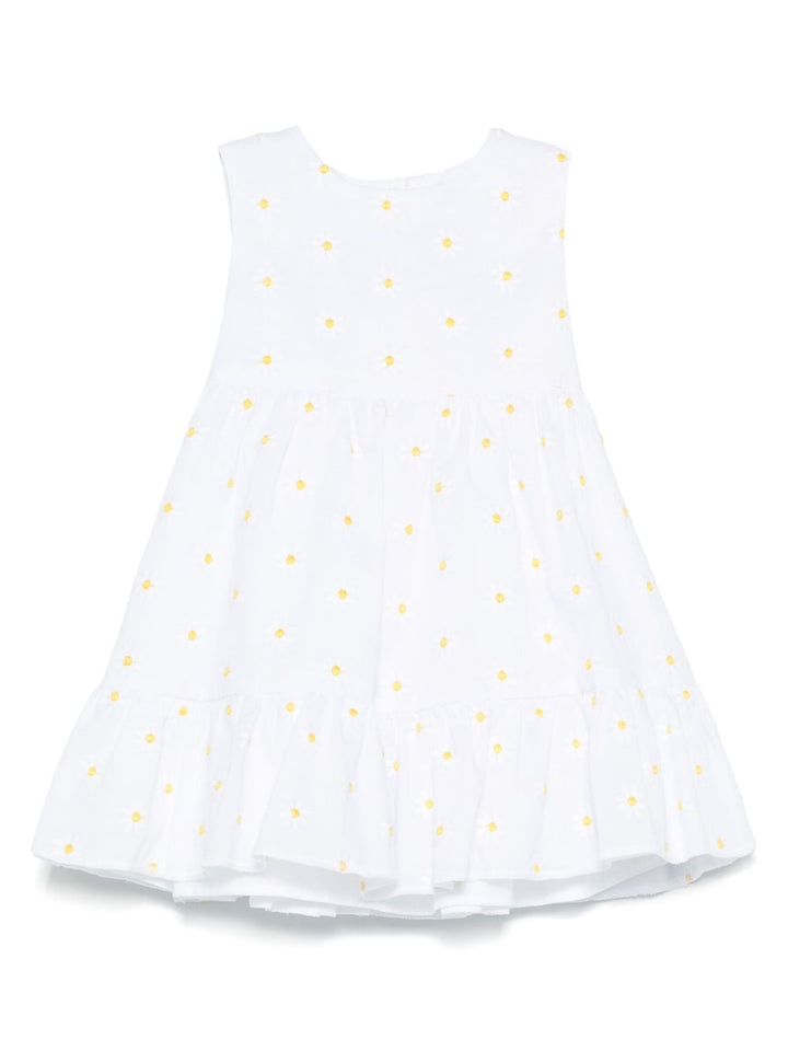 Abito bianco per bambina P25VA330C5053 010 Il Gufo 