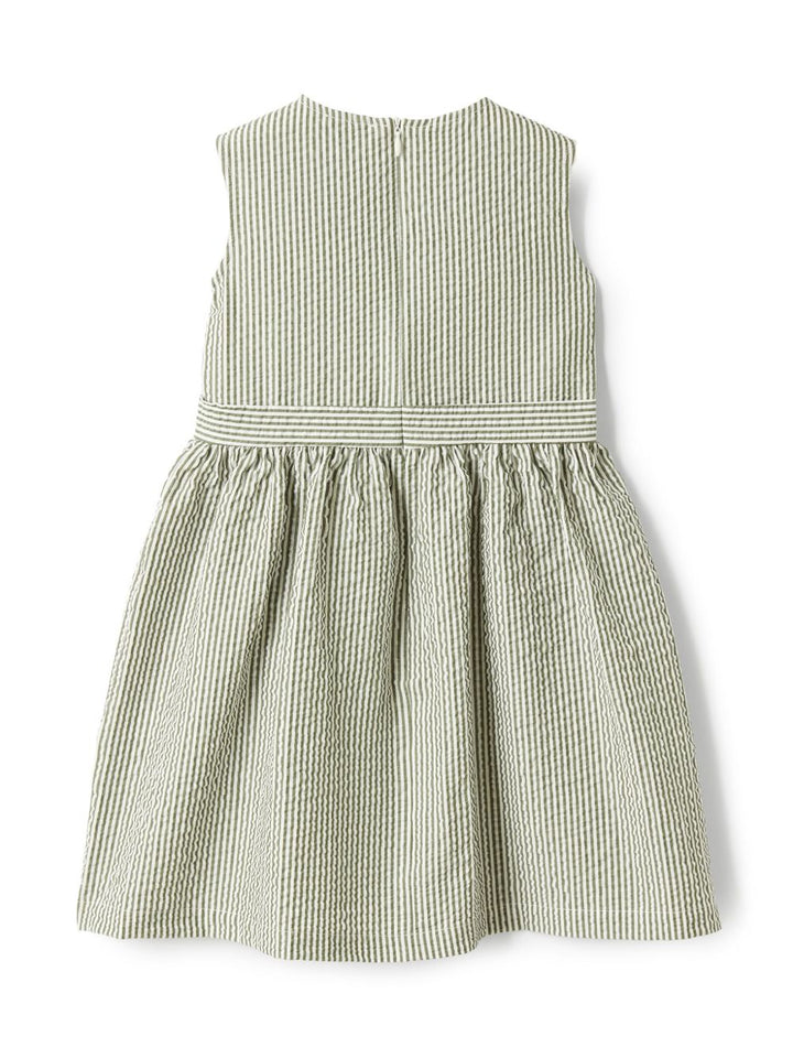 Abito verde per bambina P25VA332C1080 562 Il Gufo 