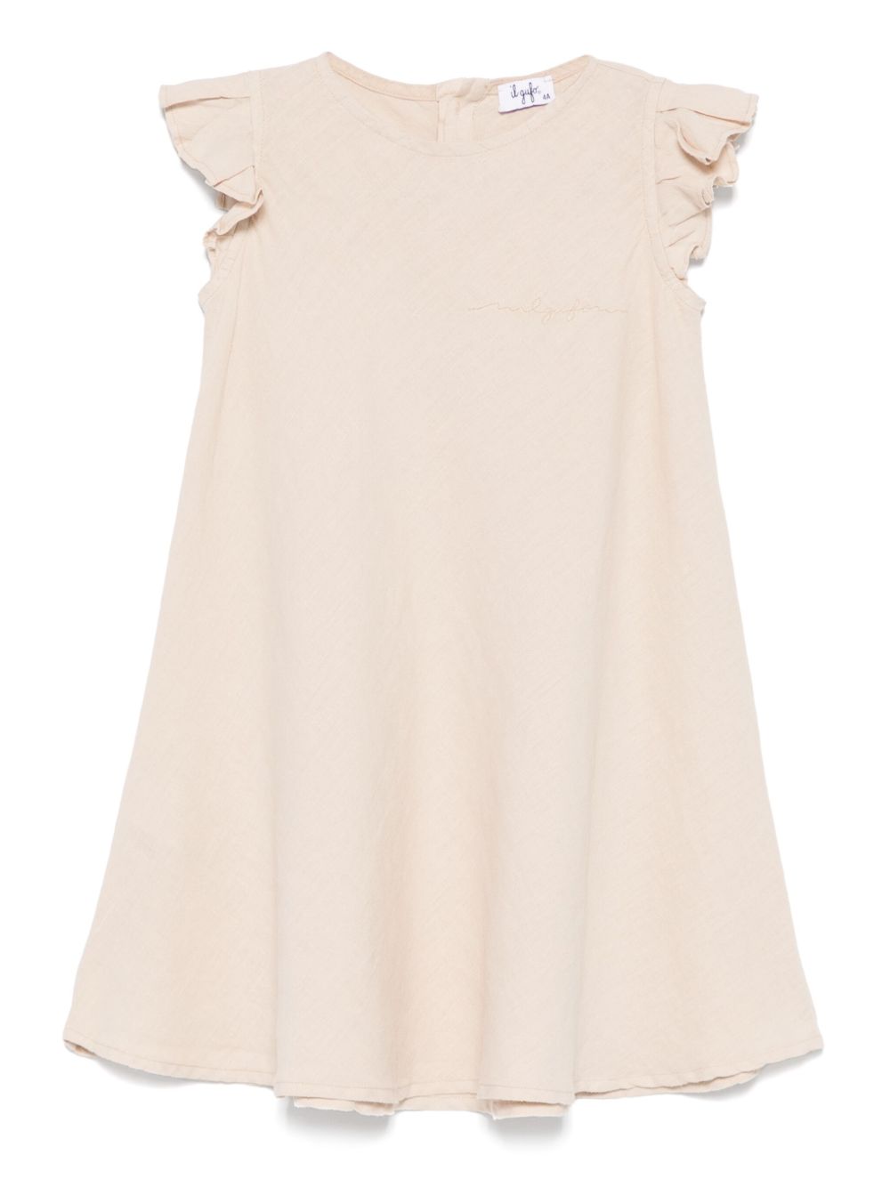 Abito beige chiaro per bambina P25VM778L6006 126 Il Gufo 