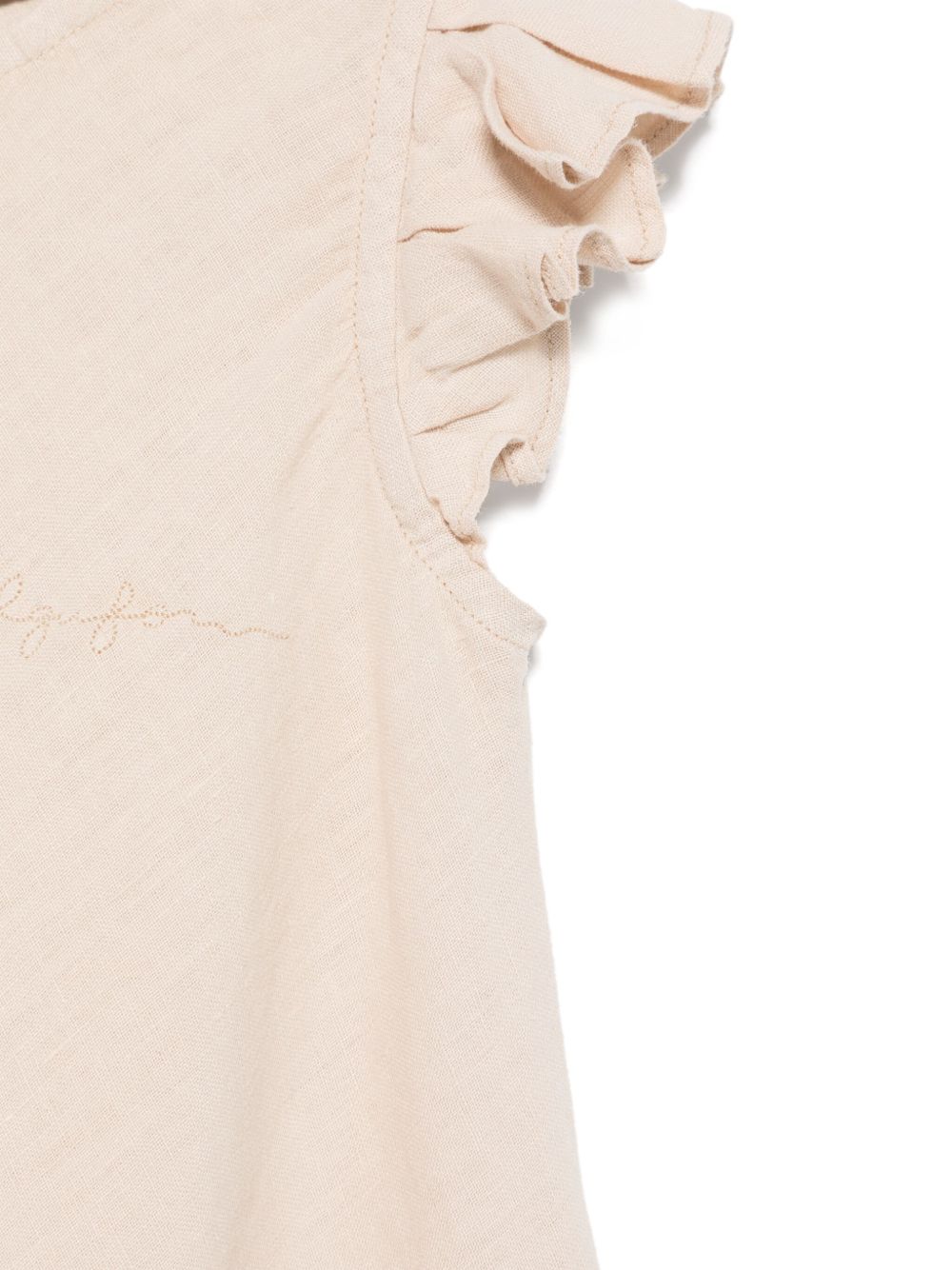Abito beige chiaro per bambina P25VM778L6006 126 Il Gufo 