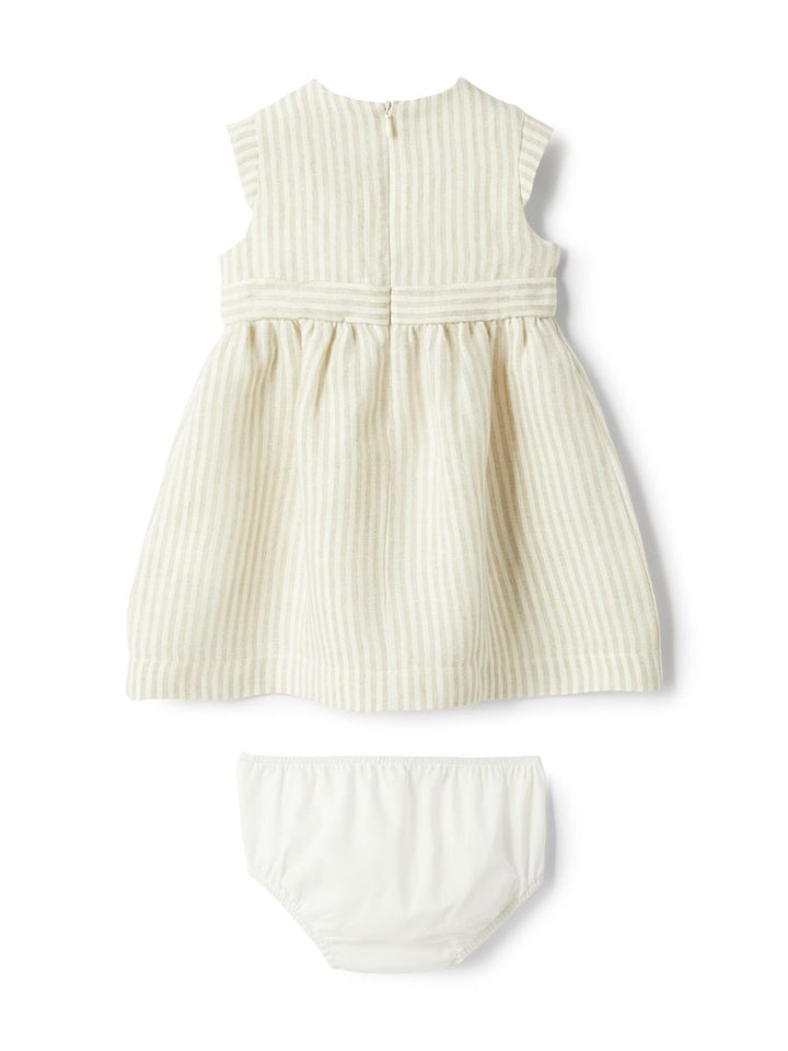 Abito beige chiaro per neonata P25VM789L1018 140 Il Gufo 