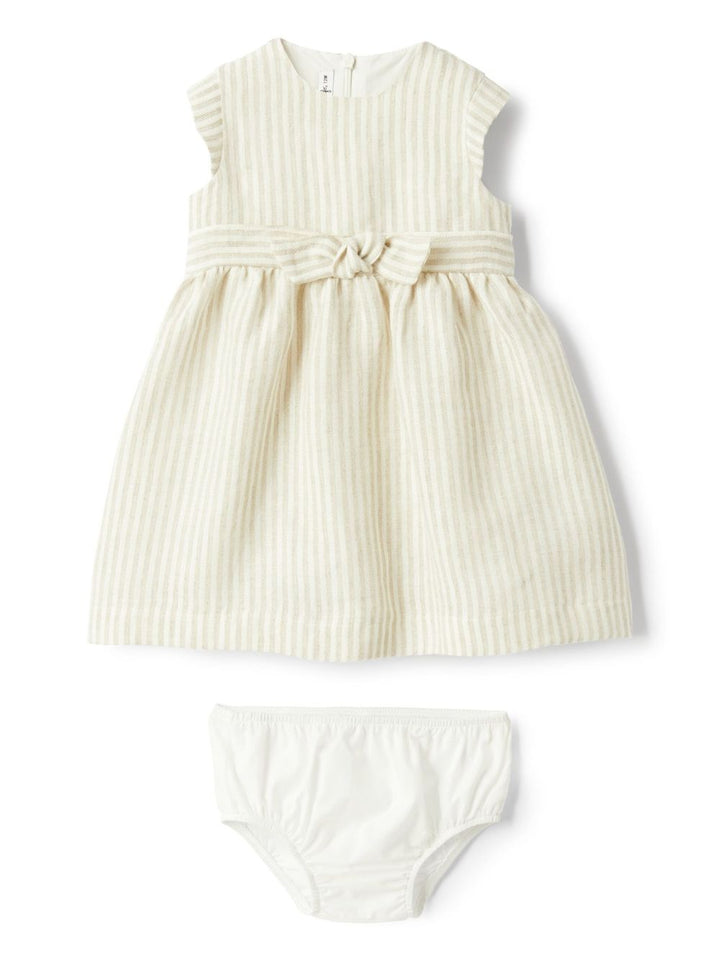 Abito beige chiaro per neonata P25VM789L1018 140 Il Gufo 