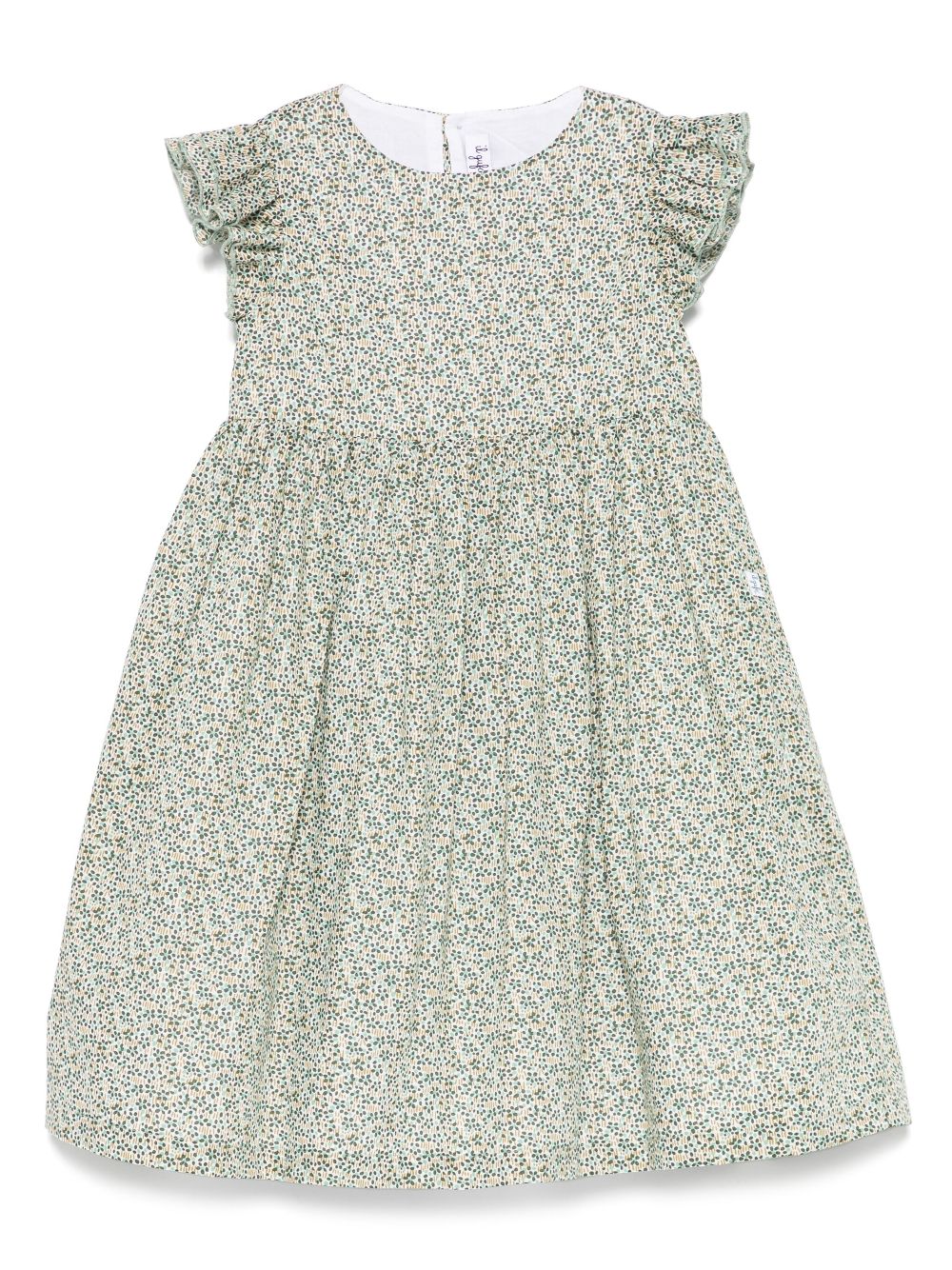 Abito verde foresta per bambina P25VM791C4139 577 Il Gufo 