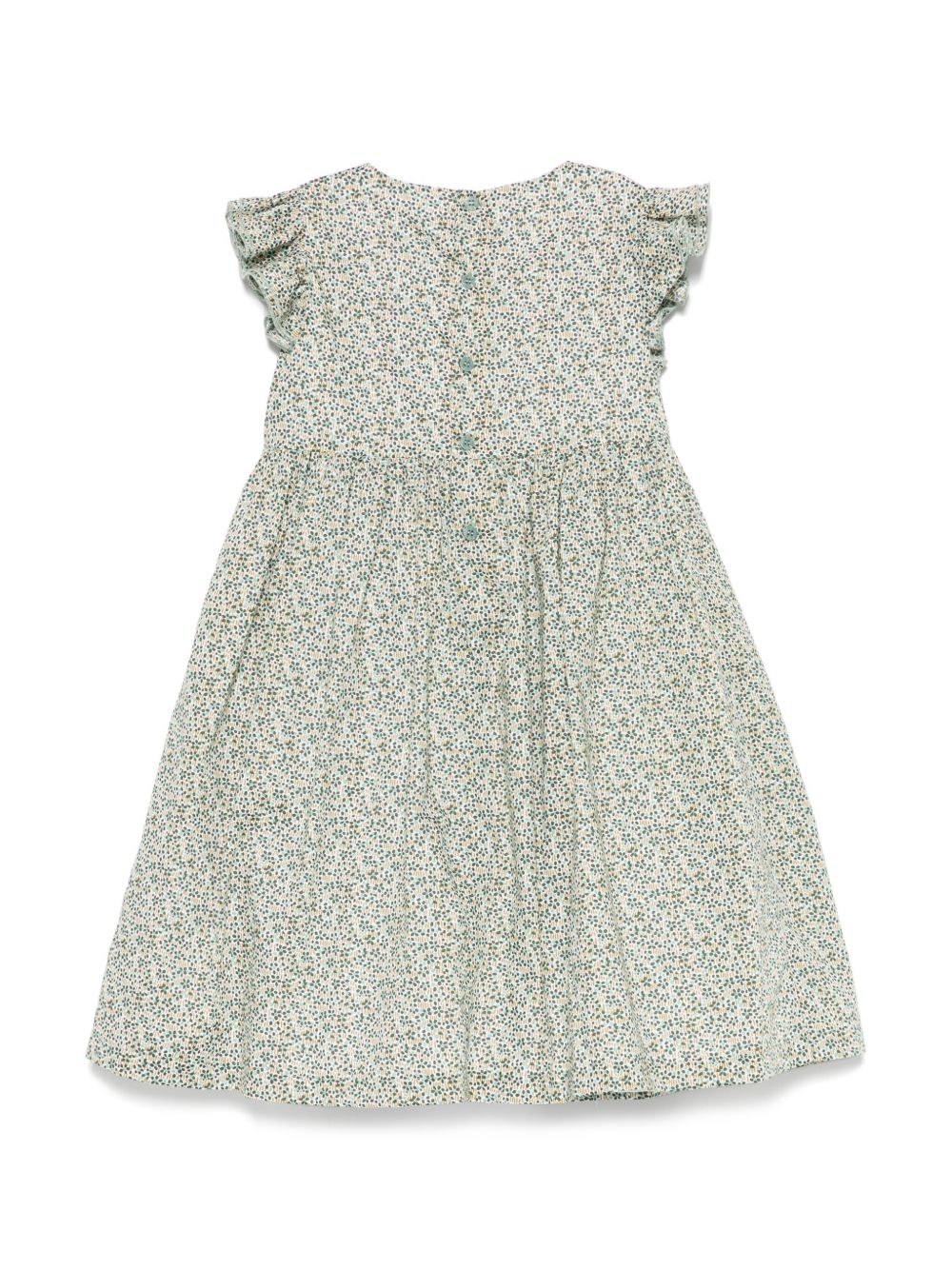 Abito verde foresta per bambina P25VM791C4139 577 Il Gufo 